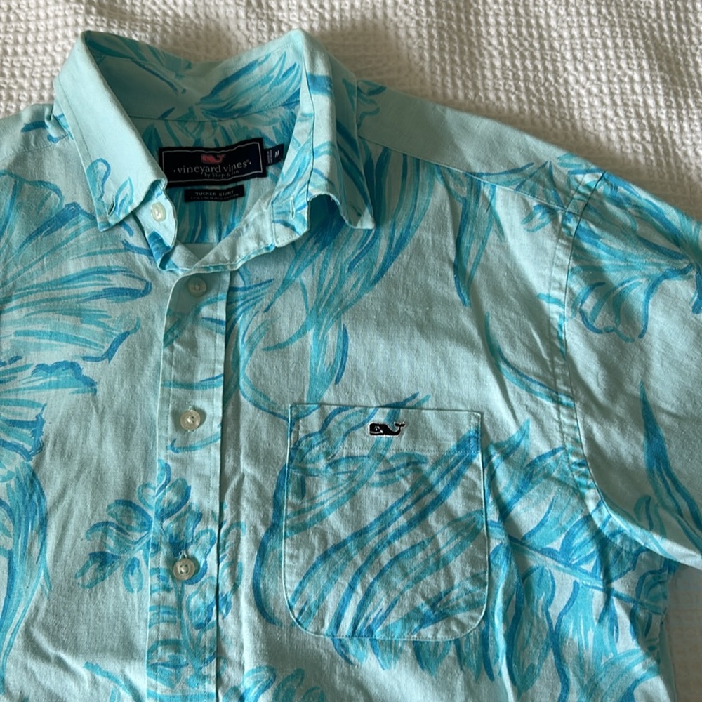 Vineyard Vines Hawaiian Shirt Mens Size M - Picture 3 of 4
